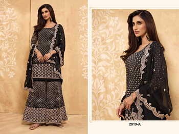 PEHNAVA PLAZZO D.N .2019 HEAVY GEORGETTE PAKISTANI SUITS