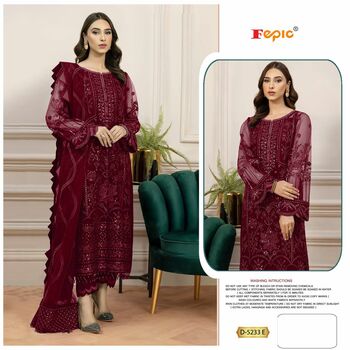 FEPIC ROSEMEEN D 5233 GEORGETTE EMBOIRDERY PAKISTANI SUITS