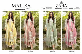 ZAHA MALIKA VOL 2 GEORGETTE EMBROIDEREY SUITS AT SURAT