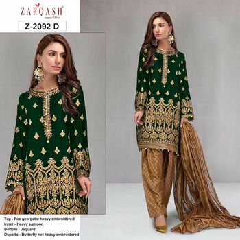 ZARQASH ROYAL SOIREE Z 2092 GEORGETTE PAKISTANI SUITS