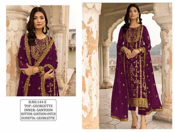 KALEESHA FASHION 144 SERIES GEORGETTE PAKISTANI SUITS NEW CATALOGUE