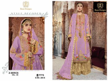 ZIAAZ DESIGNS Z-SERICS VOL 5 ORGANZA SEMI STITCHED PAKISTANI SUITS