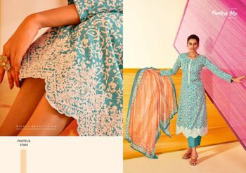 MUMTAZ ARTS PASTELS LAWN CAMBRIC COTTON DIGITAL PRINT SUITS SURAT