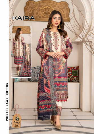 KEVAL FAB KAIRA LUXURY LAWN VOL 12 KARACHI SUITS ONLINE SUPPLIER