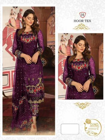 HOORTEX D.NO. 10002 GEORGETTE PAKISTANI SUITS