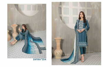 HALA ZAFIRA VOL 2 EXCLUSIVE HEAVY LAWN KARACHI SUITS SURAT