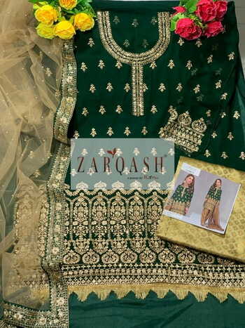 ZARQASH ROYAL SOIREE Z 2092 GEORGETTE PAKISTANI SUITS