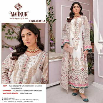 MAHNUR FASHION MAHNUR VOL 23 GEORGETTE PAKISTANI SUITS AT SURAT