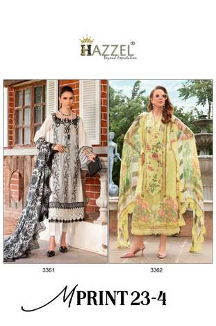 HAZZEL MARIA B MPRINT 23 VOL 4 COTTON EMBROIDERY PAKISTANI SUITS