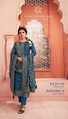 VINAY KERVIN AADHIRA VOL 4 PASHMINA SALWAR SUITS SUPPLIER SURAT