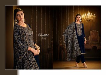 BELLIZA KOHINOOR 815 SERIES VELVET EMBROIDERY SUITS SURAT