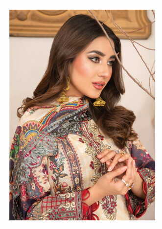 KEVAL FAB KAIRA LUXURY LAWN VOL 12 KARACHI SUITS ONLINE SUPPLIER