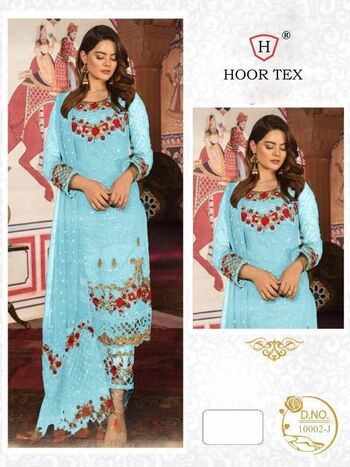 HOORTEX D.NO. 10002 GEORGETTE PAKISTANI SUITS