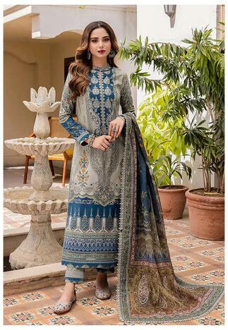 HALA ZAFIRA VOL 4 PURE LAWN KARACHI SUITS SUPPLIER SURAT