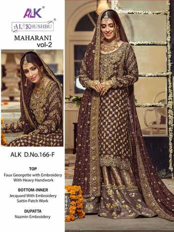 AL KHUSHBU MAHARANI VOL 2 FOUX GEORGETTE PAKISTANI SUITS CATALOGUE