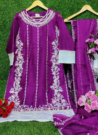 RAMSHA PRESENT R 1031 NX ORGANZA EMBROIDERY PAKISTANI SUITS WHOLESALE