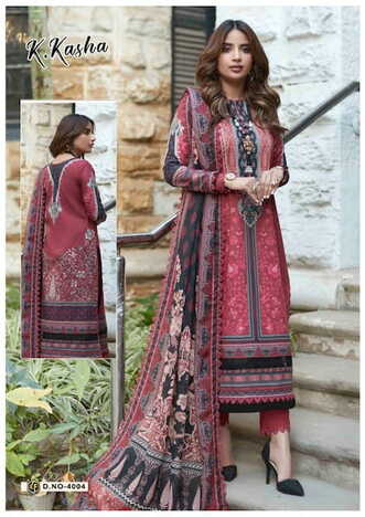 KEVAL FAB K KASHA VOL 4 COTTON PRINTED KARACHI SUITS SUPPLIER SURAT