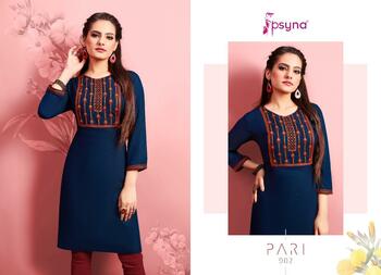 PSYNA PARI VOL 9 RAYON SLUB KURTIS MANUFACTURER