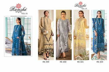 RAMSHA VOL 31 PAKISTANI SUITS LATEST COLLECTION 2021