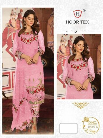 HOORTEX D.NO. 10002 GEORGETTE PAKISTANI SUITS