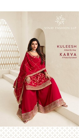 VINAY KULEESH KARVA DESIGNER SUITS SURAT CATALOGUE MANUFACTURER