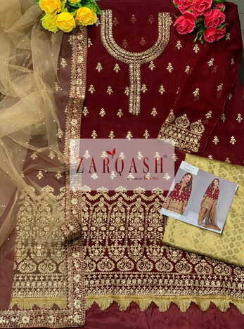 ZARQASH ROYAL SOIREE Z 2092 GEORGETTE PAKISTANI SUITS