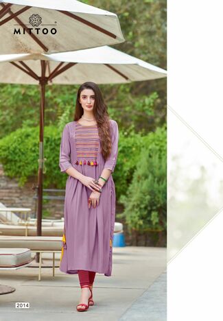 MITTOO MULBERRY RAYON KURTI CATALOGUE WHOLESALER IN SURAT