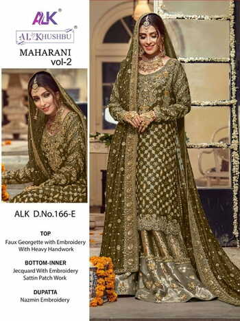 AL KHUSHBU MAHARANI VOL 2 FOUX GEORGETTE PAKISTANI SUITS CATALOGUE