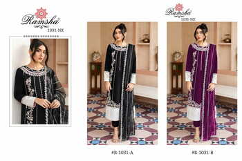 RAMSHA PRESENT R 1031 NX ORGANZA EMBROIDERY PAKISTANI SUITS WHOLESALE