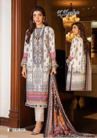 KEVAL FAB K KASHA VOL 4 COTTON PRINTED KARACHI SUITS SUPPLIER SURAT