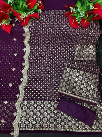 PEHNAVA PLAZZO D.N .2019 HEAVY GEORGETTE PAKISTANI SUITS