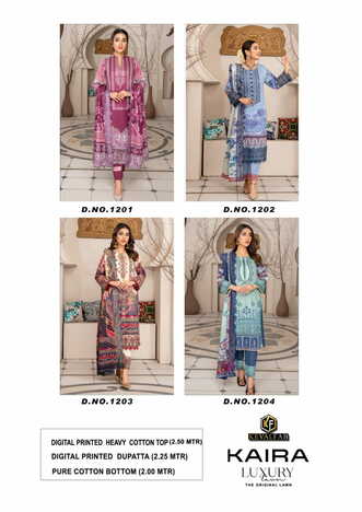 KEVAL FAB KAIRA LUXURY LAWN VOL 12 KARACHI SUITS ONLINE SUPPLIER