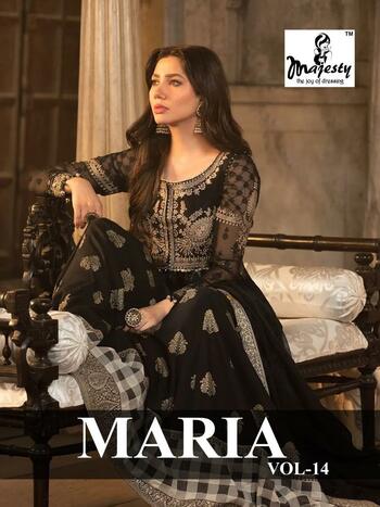 MAJESTY MARIA VOL 14 PAKISTANI COTTON PRINTED SUITS COLLECTION 2022