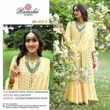 RAMSHA R 422 NX PAKISTANI SALWAR SUITS