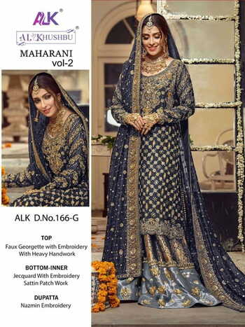 AL KHUSHBU MAHARANI VOL 2 FOUX GEORGETTE PAKISTANI SUITS CATALOGUE