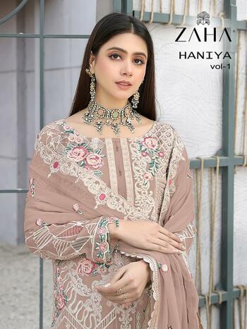 ZAHA HANIYA VOL 1 GEORGETTE EMBROIDERY PAKISTANI SUITS