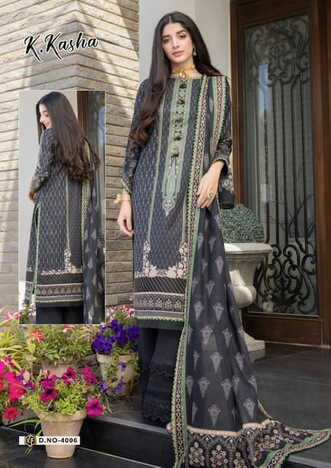 KEVAL FAB K KASHA VOL 4 COTTON PRINTED KARACHI SUITS SUPPLIER SURAT