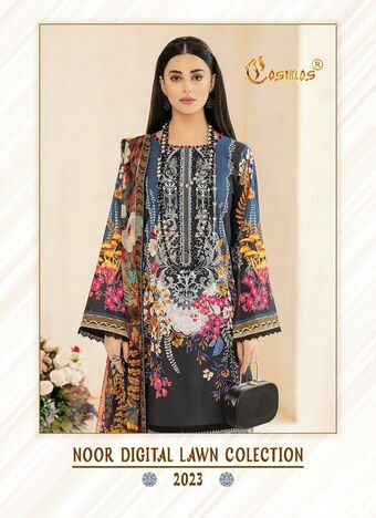 COSMOS NOOR DIGITAL LAWN COLLECTION 2023 LAWN KARACHI SUITS NEW CATALOGUE