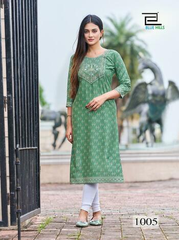 BLUE HILLS FESTIVAL NIGHT SHORT VOL 1 EMBROIDERY KURTIS 