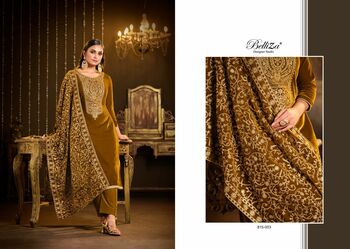 BELLIZA KOHINOOR 815 SERIES VELVET EMBROIDERY SUITS SURAT