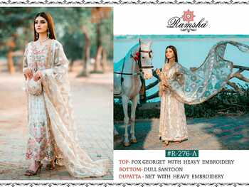 RAMSHA R276 NX PAKISTANI SUITS LATEST CATALOGUE 2021