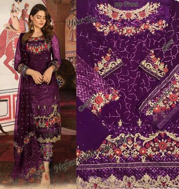 HOORTEX D.NO. 10002 GEORGETTE PAKISTANI SUITS