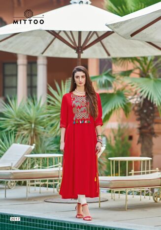 MITTOO MULBERRY RAYON KURTI CATALOGUE WHOLESALER IN SURAT