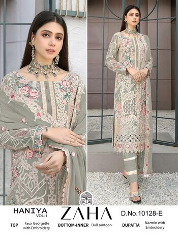 ZAHA HANIYA VOL 1 GEORGETTE EMBROIDERY PAKISTANI SUITS