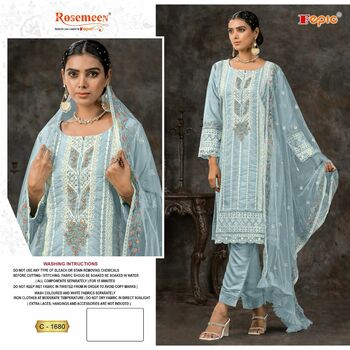  FEPIC ROSEMEEN C 1680 GEORGETTE PAKISTANI SALWAR SUITS WHOLESALER IN SURAT