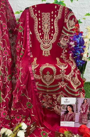 MAHNUR FASHION MAHNUR VOL 23 GEORGETTE PAKISTANI SUITS AT SURAT