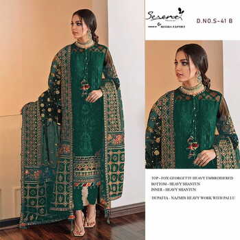 SERENE S 41 FOUX GEORGETTE PAKISTANI SUITS