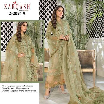 ZARQASH MARIYA B HERITAGE Z 2081 PAKISTANI SUITS WHOLESALE