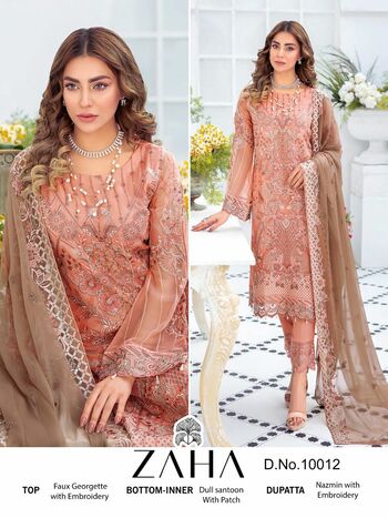 ZAHA RAMSHA VOL 2 GEORGETTE WITH EMBROIDERED PAKISTANI SUITS