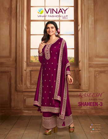 VINAY KASEESH SHAHEEN VOL 3 HIT LIST SILK GEORGETTE EMBROIDERY SUITS